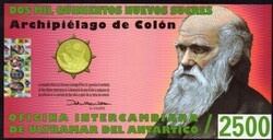 Galapagos-szigetek 2500 sucres polymer UNC 2009