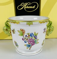 Herendi Viktória Patterned Basket-Style Pot