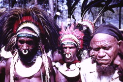 DIA! Pápua Új-Guinea törzsi vezetők és harcosok – Díszes tollkoronák, orrdíszek, ünnepi viselet