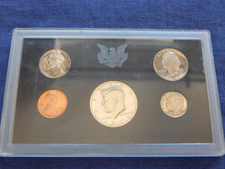 USA Proof Set 1971 S (1-5-10-25 Cent, 1/2 Dollár)