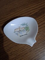 Aquincum gyulai emlék porcelán hamutartó,  hamutál. Hibátlan. Jelzett