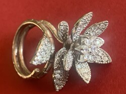 EZÜST"LÓTUSZVIRÁG "az ujjak között-VAN CLEEF & ARPELS GYűrűje ihletett ezüst változata-925 -ös