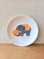 Alföldi elefánt mintás porcelán lapos tányér