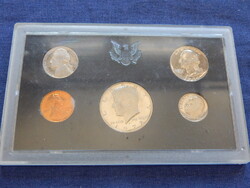 USA Proof Set 1972 S (1-5-10-25 Cent, 1/2 Dollár)