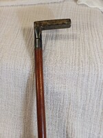 Ritka bőr, ezüstfejes lovaglópálca Kiskunmajsa 1926