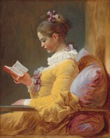 J-H. Fragonard Olvasó fiatal lány 1769 olajfestmény reprodukció vászonkép nyomat könyv