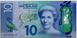 Új-Zéland 10 dollár polymer UNC 2016