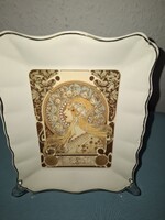 Híres alkotása Alphonse Mucha Zodiac mintájával díszitett kerámia vide-poche asztali edény