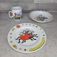 Zsolnay porcelán Bogyó és Babóca étkészlet
