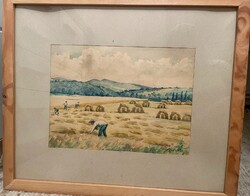 Akvarell életkép, Nyergesújfalu (Takács Gyula, 1966)