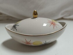 Fine Porcelain Industrial Works (FIM) Budapest porcelain boat-shaped bonbonniere, jewelry holder