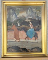 Molnár C. Pál (1894 - 1981) Menekülés Egyiptomba olaj festmény