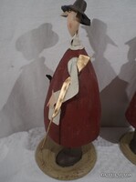 SZOBOR - ÚJ - FÉM - VADÁSZ - PUSKÁVAL - KACSÁVAL - JELZETT - 23 x 11 cm - NÉMET