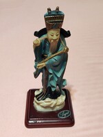 Kínai bölcset ábrázoló, finom, festett porcelánból készült MUDMAN szobor