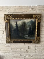 Szepesi Kuszka Jenő (1885-1948) - Tátrai táj 50x40 cm festmény