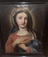 XVIII. századi antik Szűz Mária festmény!