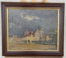 Bosznay István (1868-1944) - Lőcsei városháza festmény BÁV aukción szerepelt