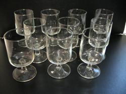 Retro Luminarc Sweden boros , aperitifes pohár készlet 10 db-os