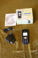 Nokia 1209 működőképes eredeti töltő+doboz+használati útmutató könyv