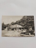 BALATONFÖLDVÁR Camping étterem fekete-fehér régi képeslap 1966