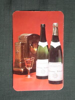 Kártyanaptár,Badacsonyi szürkebarát fehérbor,Ágker Kft.,1975   (6)