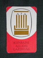Kártyanaptár,Kunbaja állami borgazdaság,1974   (6)