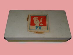 Vintage PAPÍRIPARI VÁLLALAT- POLITÚR ÉS VEGYITERMÉK KSZ- bélyegzőpárna 11 x 6 cm képek szerint