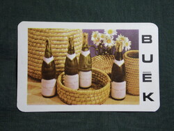 Kártyanaptár,Badacsonyi szürkebarát fehérborok,Badacsony borgazdaság,1975   (6)