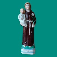 Páduai Szent Antal porcelán szobor – vallási porcelán kegytárgy