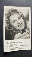 1943 DAJKA MARGIT SZÍMŰVÉSZ MOZI SZTÁR FOTÓ LAP SZERELMI LÁZ FILM BOHÓC DAL VERSET IRTA DAJKA MARGIT
