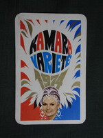 Kártyanaptár,Budapest,Kamara Varieté,grafikai,női modell,1974   (6)