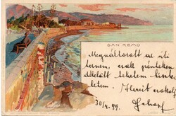 Képeslap: San Remo. 1899.