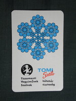 Kártyanaptár,Tomi Sztár mosópor,Tiszamenti vegyiművek,Szolnok,1975   (6)
