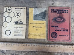 -AX496- Antik szakmai katalógus csomag 1956 méhészet szerszám füzet árlap retro lott