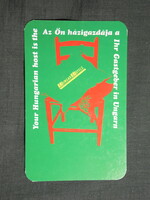 Kártyanaptár,Budapest,Hungar Hotels,grafikai,1975   (6)