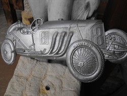 Veterán autó 1930 Mercedes Dunlop gumi reklám verseny díj Fém plakett