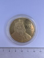 -AX252- Aranyozott Emlékérem Magyar Századok XIII. Század és IV. Béla Király