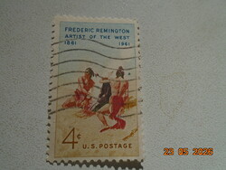 1961 USA bélyeg,Frederic Remington a Vadnyugat festője születése 100.évfordulójára,névérték 4 cent
