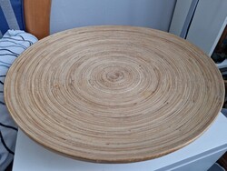 Ritka, óriás IKEA HULTET bambusz tál / dekorációs tál (45 cm átmérőjű)