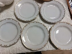 Zsolnay Stafír tollazott porcelán süteményes tányér