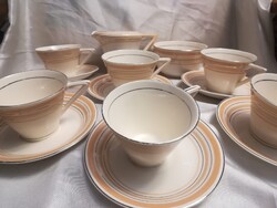 Art Deco 1930-as évekbeli Vintage Solian Ware Soho Melody Pottery kávés készlet