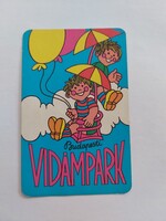 Budapesti VIDÁMPARK 1980. évi kártyanaptár
