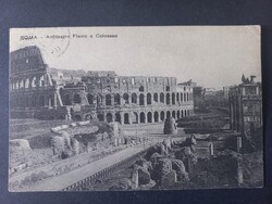 Old postcard Rome – Flavius amphitheater (Colosseum) 1919