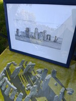 Stonehenge dekorációs kép (Keretezett grafika + ajándék poszter)