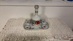 Kalocsai porcelán / Pálinkás készlet