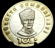 Törökország 5 török Font, 2023 100. Évforduló - a Köztársaság alapítása E09C4V