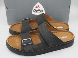 ÚJ! GALLUS kívül-belül bőr papucs állítható pántokkal, 44 -es