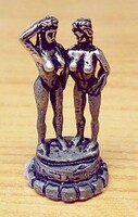Antique miniature lead figure. With lesbian girls