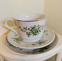Hollóházi Erika breakfast service set, porcelain, porcelán reggeliző szett