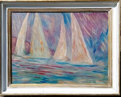 Balatoni Sailing Boats (János Halápy)